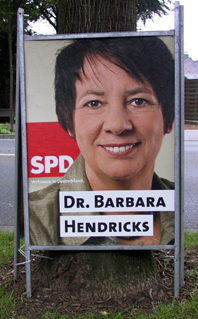 Wahlplakat für Barbara Hendrucks 2005