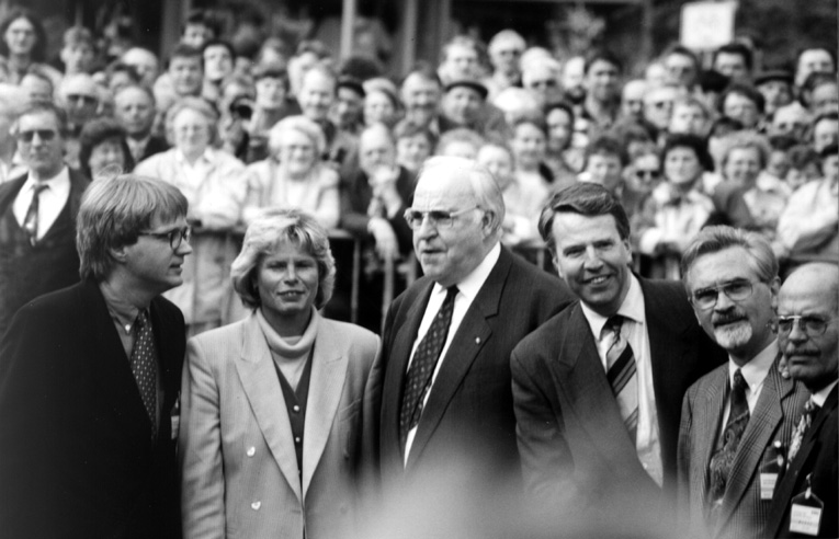 Wahlkampfbild 1995 mit Helmut Kohl