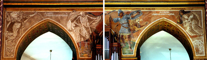 Stummel-Bilder in der Basilika. 