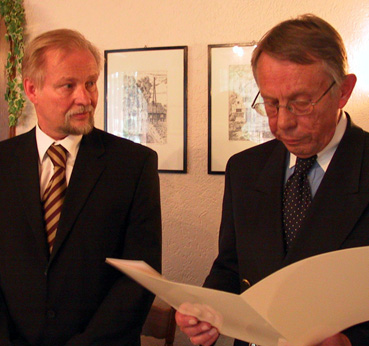 Foto zeigt Heinz Paal mit Karl-Ulrich Braasch